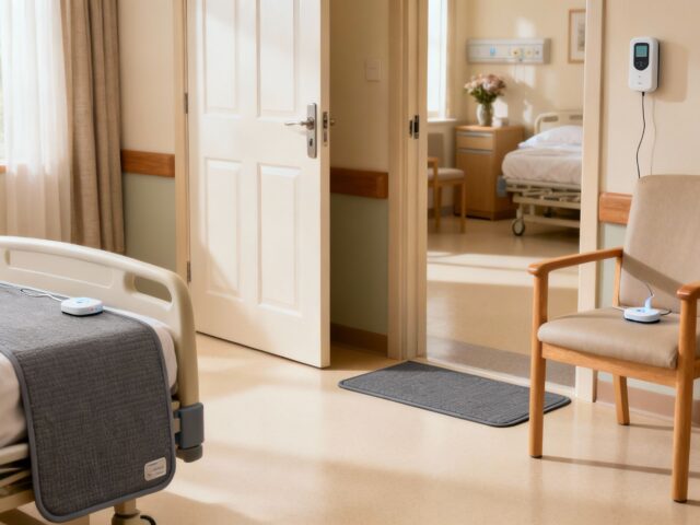 nurse call system in a hospital room