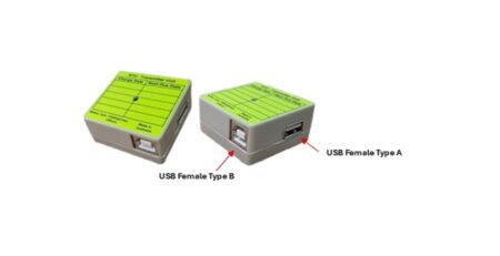 Wireless USB-AB sensor mat transmitter for upgrading existing bed and chair sensor mats to wireless monitoring systems.